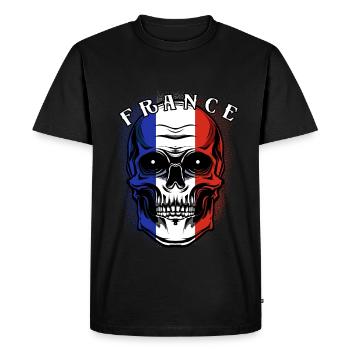 Crâne de français | France Patriot Gift - T-shirt Premium bio Homme - noir - Devant - Nico (187cm)