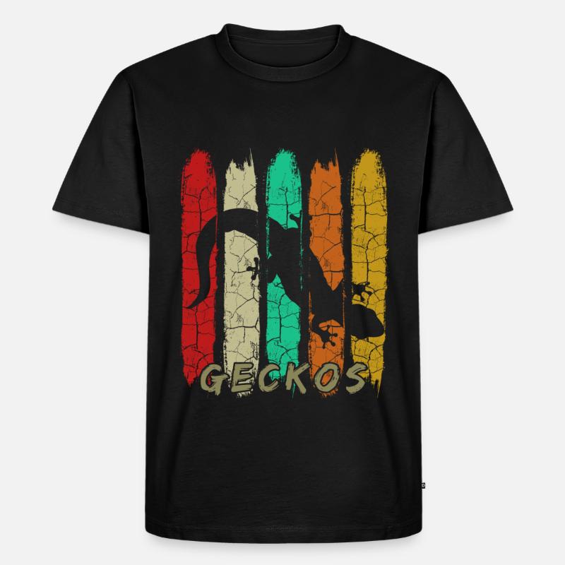 Gecko - Männer Premium Bio T-Shirt - Schwarz