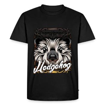 Hérisson épineux hérisson hérisson cadeau animal sauvage - T-shirt Premium bio Homme - noir - Devant - Nico (187cm)