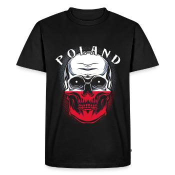 Pologne - T-shirt Premium bio Homme - noir - Devant - Nico (187cm)