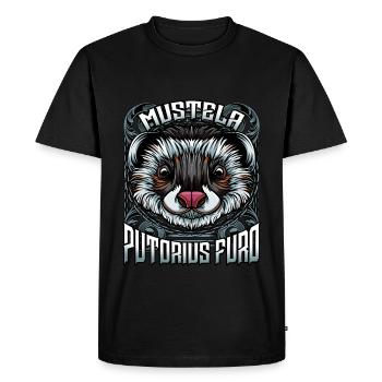 Mustela Putorius | Le furet Ilits Mader Cadeau - T-shirt Premium bio Homme - noir - Devant - Nico (187cm)