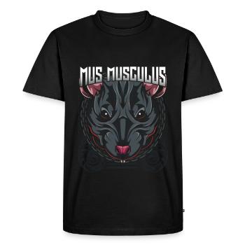 Maus - Männer Premium Bio T-Shirt - Schwarz - Vorne - Nico (187cm)