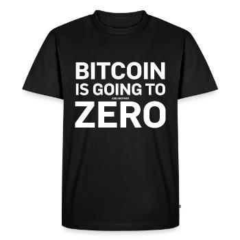 Dicton Bitcoin Bitcoin ajoutera un autre zéro - T-shirt Premium bio Homme - noir - Devant - Nico (187cm)