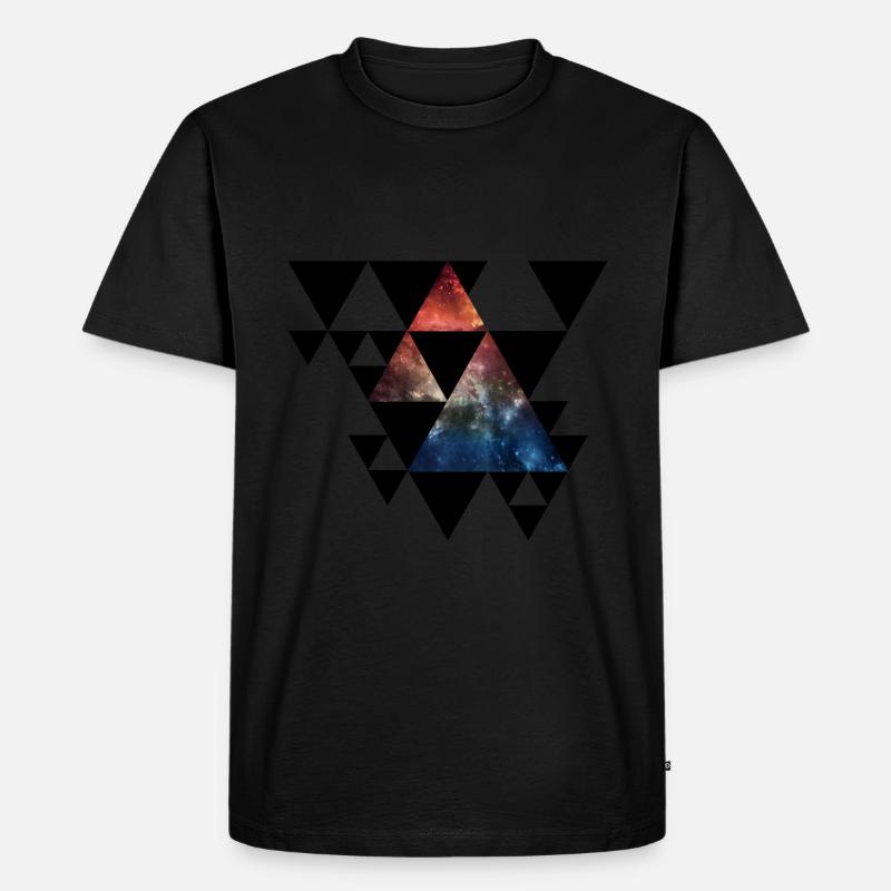 Triangles - Männer Premium Bio T-Shirt - Schwarz