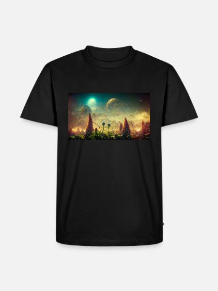 Futuristic world - Men's Premium Organic T-Shirt - black