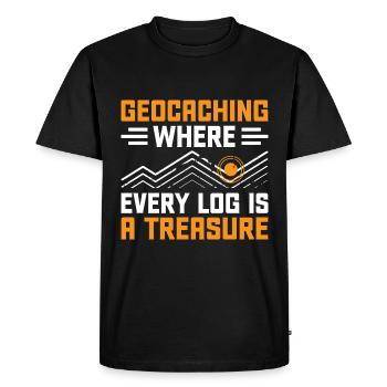 Géocaching Géocache Géocacher Funny Geocacher Sayi - T-shirt Premium bio Homme - noir - Devant - Nico (187cm)