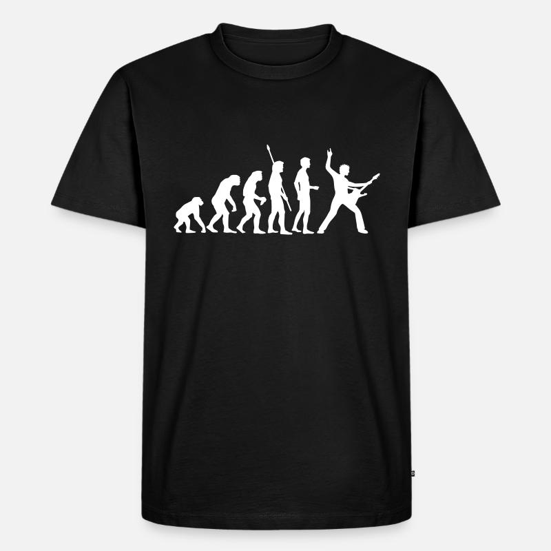 evolution_rocks_b_1c - Männer Premium Bio T-Shirt - Schwarz
