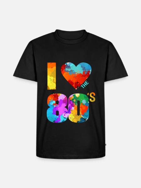 I love the 80's - Men's Premium Organic T-Shirt - black