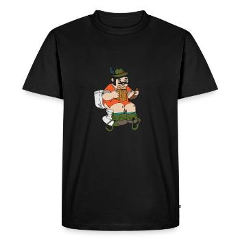 bière klo - T-shirt Premium bio Homme - noir - Devant - Nico (187cm)