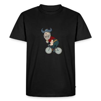 Cycliste viking - T-shirt Premium bio Homme - noir - Devant - Nico (187cm)