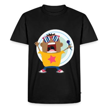 Chanteur Superstar Doodle Art - T-shirt Premium bio Homme - noir - Devant - Nico (187cm)
