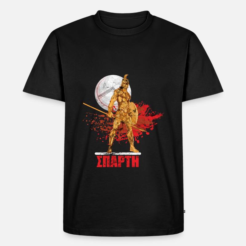 Sparta Warrior Lambda Shield - Men's Premium Organic T-Shirt - black