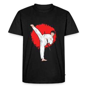 Taekwondo - Men's Premium Organic T-Shirt - black - Front - Nico (187cm)