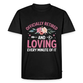 Grand-mère retraitée Pension de retraite Grand-mère Reti - T-shirt Premium bio Homme - noir - Devant - Nico (187cm)