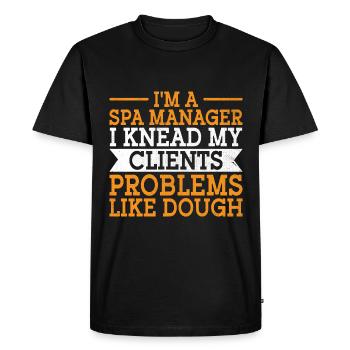 Gestionnaire de SPA Emploi Bien-être Drôle Gestion de SPA Sayi - T-shirt Premium bio Homme - noir - Devant - Nico (187cm)