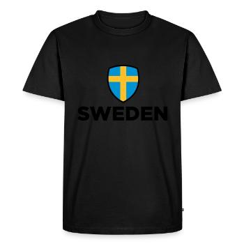 Drapeau national de la Suède - T-shirt Premium bio Homme - noir - Devant - Nico (187cm)