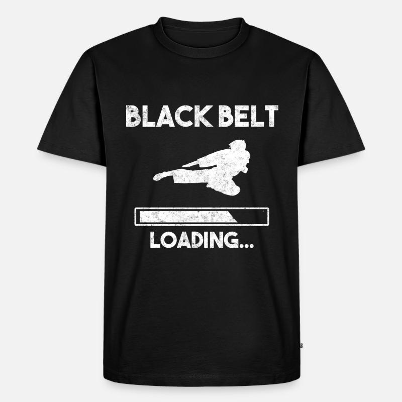 Blackbelt Loading Taekwondo - Männer Premium Bio T-Shirt - Schwarz
