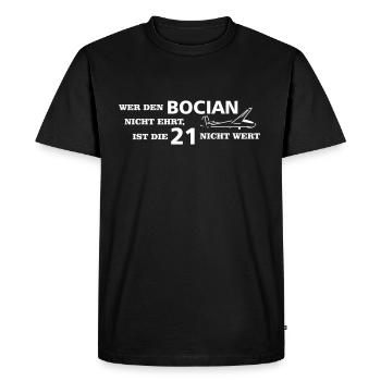 Bocian Segelflugzeug Spruch Geschenk gleiten - Männer Premium Bio T-Shirt - Schwarz - Vorne - Nico (187cm)