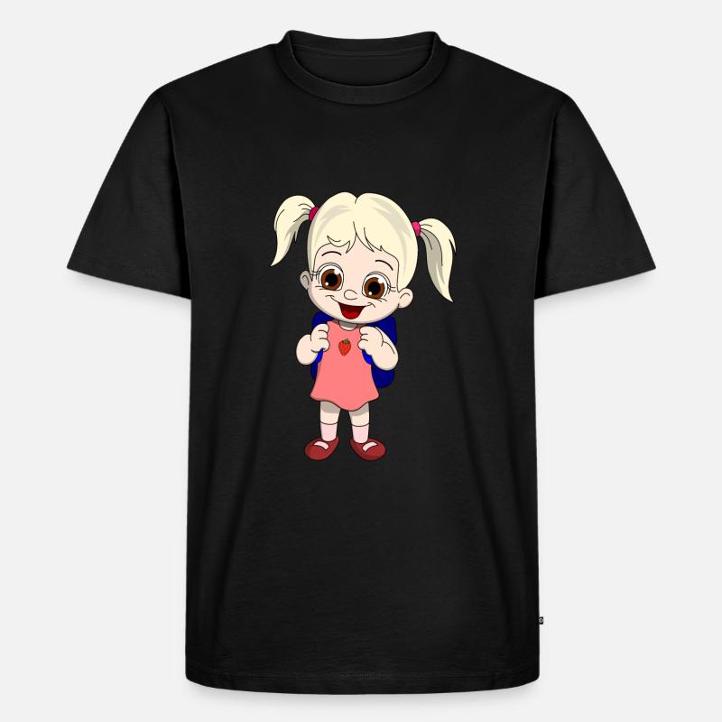 lorey.w "Schulmädchen" - Männer Premium Bio T-Shirt - Schwarz