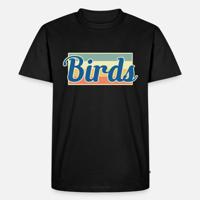 Vogel Vögel - Männer Premium Bio T-Shirt - Schwarz
