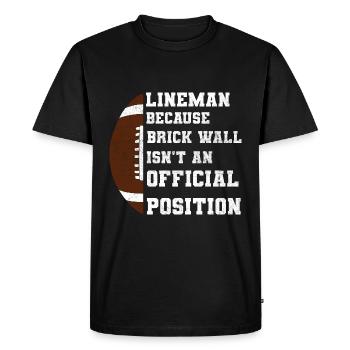 Lineman Official Position American Football - Men's Premium Organic T-Shirt - black - Front - Nico (187cm)