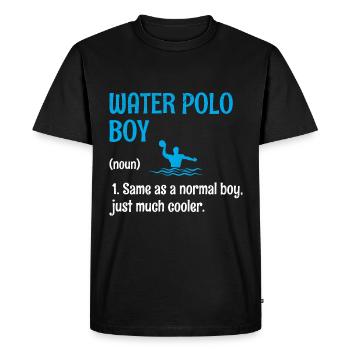 Water-polo garçon identique à un garçon normal, juste beaucoup cool - T-shirt Premium bio Homme - noir - Devant - Nico (187cm)