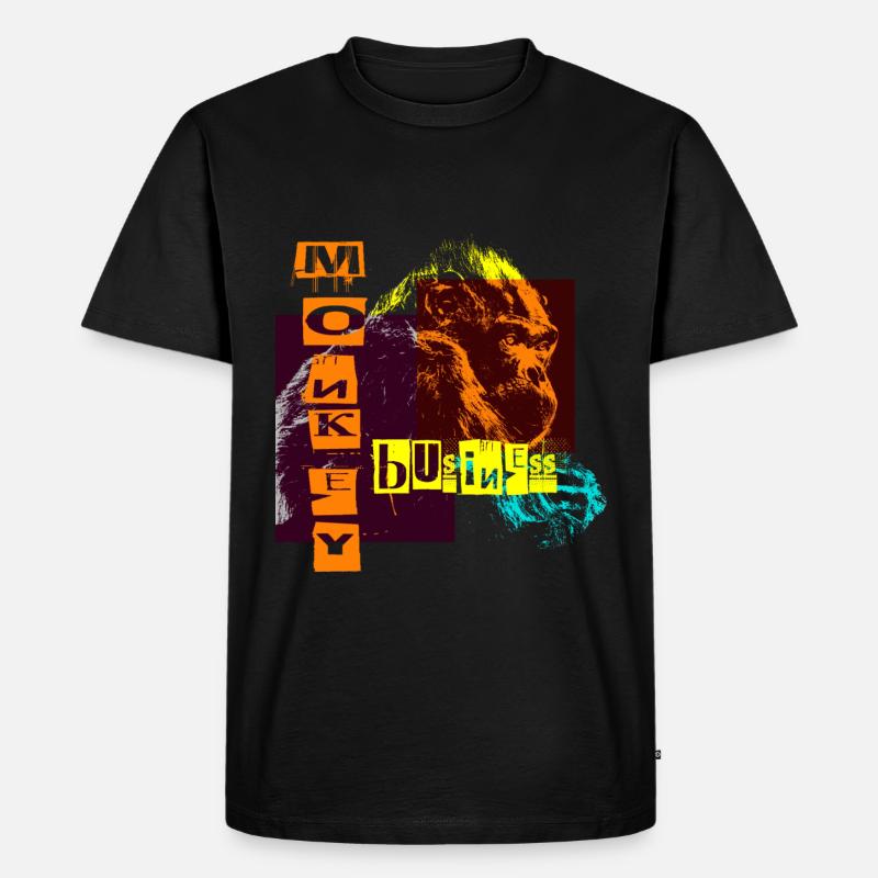monkey business - Männer Premium Bio T-Shirt - Schwarz