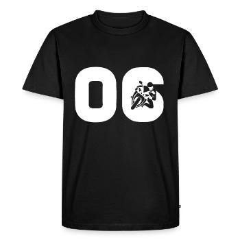 Voiture de sport automobile numéro 6 Moto - T-shirt Premium bio Homme - noir - Devant - Nico (187cm)