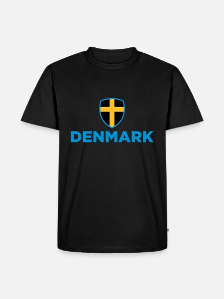 National flag of Denmark - Men's Premium Organic T-Shirt - black