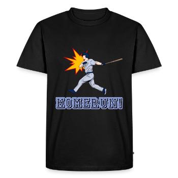 Baseball à coups de circuit - T-shirt Premium bio Homme - noir - Devant - Nico (187cm)