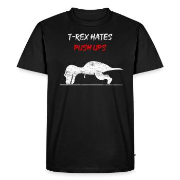 T-Rex a des pompes - T-shirt Premium bio Homme - noir - Devant - Nico (187cm)