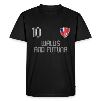 Équipe de football Valais et Futuna - T-shirt Premium bio Homme - noir - Devant - Nico (187cm)