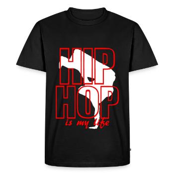 hip hop is my life - T-shirt Premium bio Homme - noir - Devant - Nico (187cm)