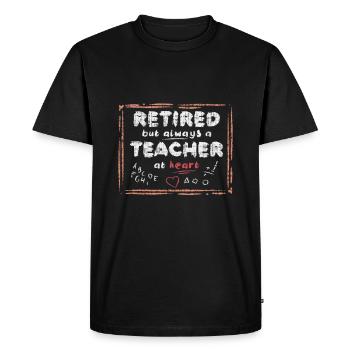 Teacher teacher pension retirement profession gift - Men's Premium Organic T-Shirt - black - Front - Nico (187cm)