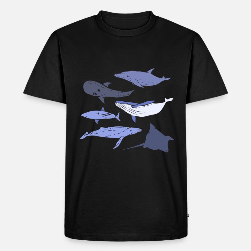 Meerestiere Walbiologe - Männer Premium Bio T-Shirt - Schwarz