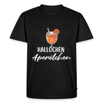 Hallöchen Aperölchen Geburtstag Party Karneval JGA - Men's Premium Organic T-Shirt - black - Front - Nico (187cm)