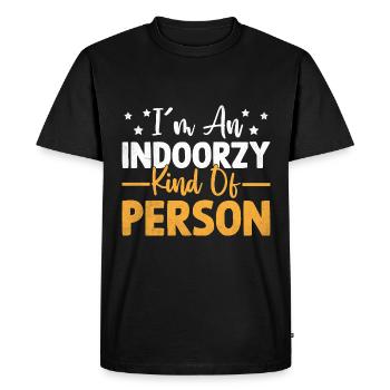 Je suis une personne d’intérieur Dictons pour - T-shirt Premium bio Homme - noir - Devant - Nico (187cm)