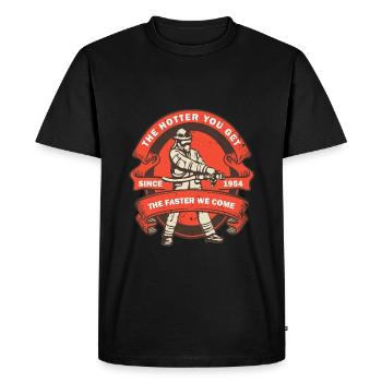 Firefighter firefighter education gift - Men's Premium Organic T-Shirt - black - Front - Nico (187cm)