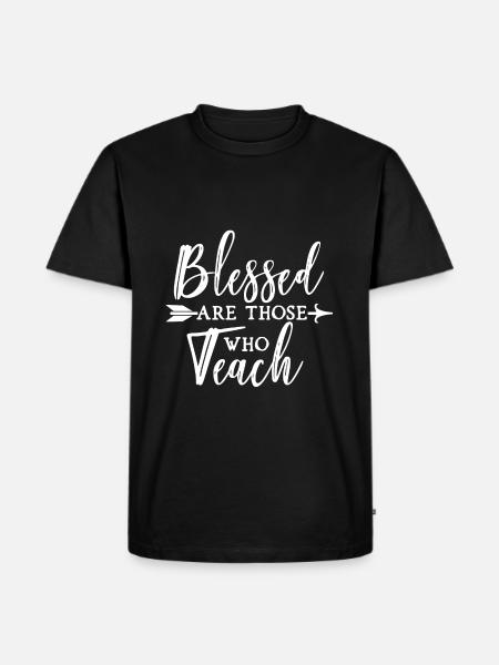 Teacher - Männer Premium Bio T-Shirt - Schwarz