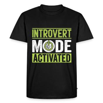 Introvert Mode Activated Sayings For Introverts - Men's Premium Organic T-Shirt - black - Front - Nico (187cm)