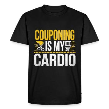 Couponing Is My Cardio Couponer Shopper Save Money - Men's Premium Organic T-Shirt - black - Front - Nico (187cm)