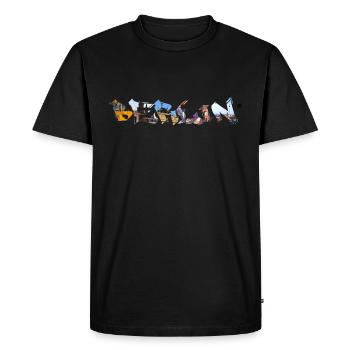 Lettrage de Berlin - T-shirt Premium bio Homme - noir - Devant - Nico (187cm)