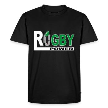 Rugby basque sport - Men's Premium Organic T-Shirt - black - Front - Nico (187cm)