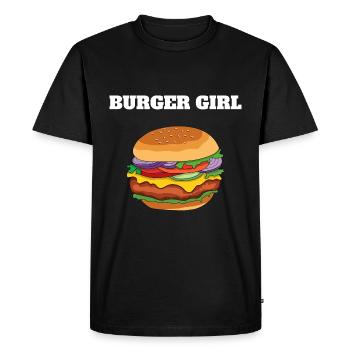Burger Girl Burger Lover Girl - T-shirt Premium bio Homme - noir - Devant - Nico (187cm)