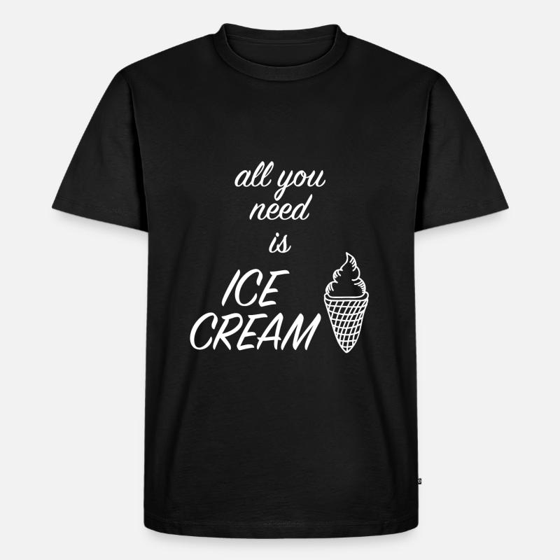 Eis - Männer Premium Bio T-Shirt - Schwarz