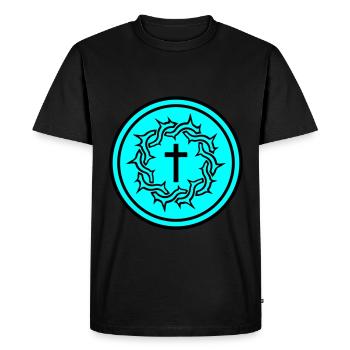 Couronne d'épines Icône de Jésus - T-shirt Premium bio Homme - noir - Devant - Nico (187cm)