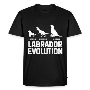 Evolution Labrador Retriever Retrievers de laboratoire - T-shirt Premium bio Homme - noir - Devant - Nico (187cm)