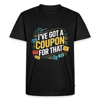 J’ai un coupon pour ce coupon Shopper Save - T-shirt Premium bio Homme - noir - Devant - Nico (187cm)