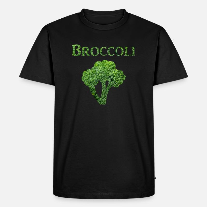 Broccoli - Männer Premium Bio T-Shirt - Schwarz