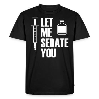 Drôle disant service d'urgence paramédical - T-shirt Premium bio Homme - noir - Devant - Nico (187cm)